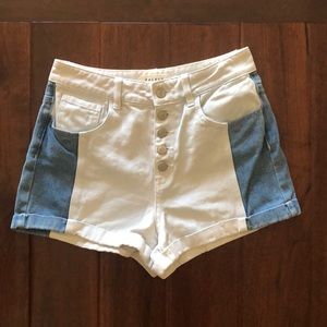 Two toned mom shorts